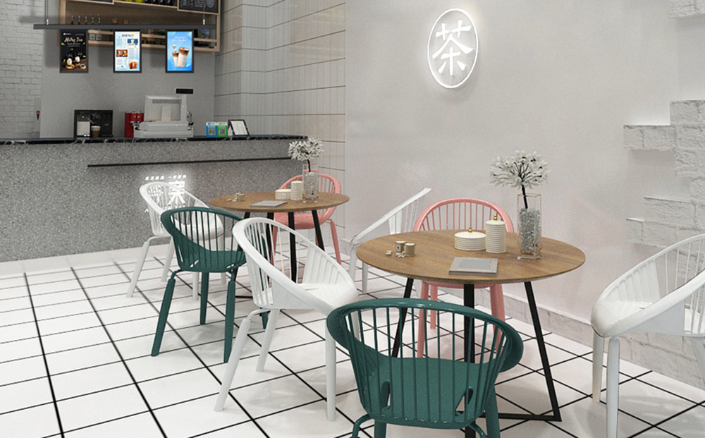 e paper screen in bubble tea shops