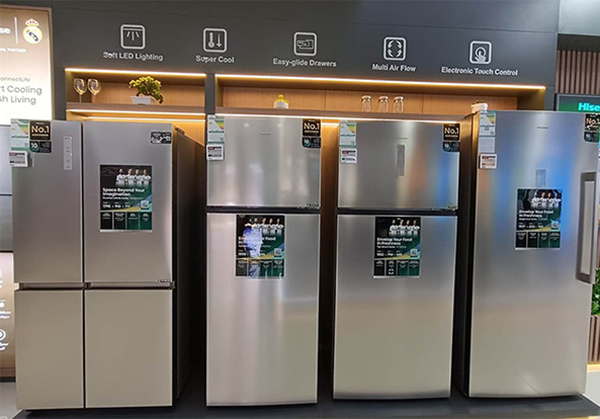 هيسنس للappliances بالتجزئة مع ملصقات ESL